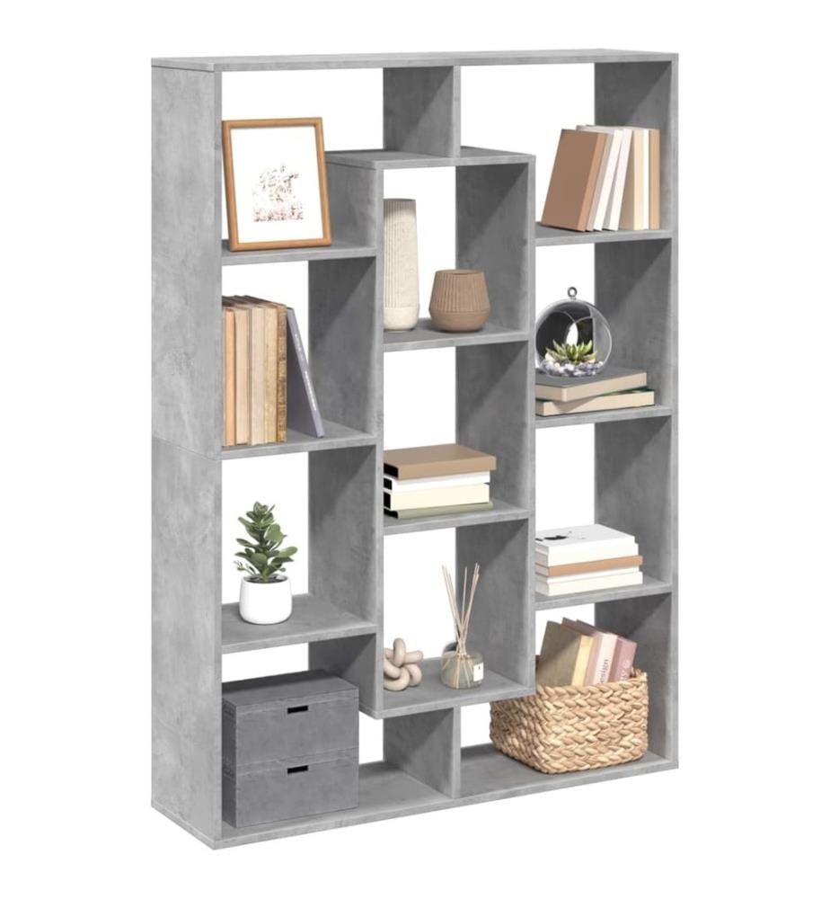 vidaXL Bücherregal Betongrau 102x29x143 cm Holzwerkstoff