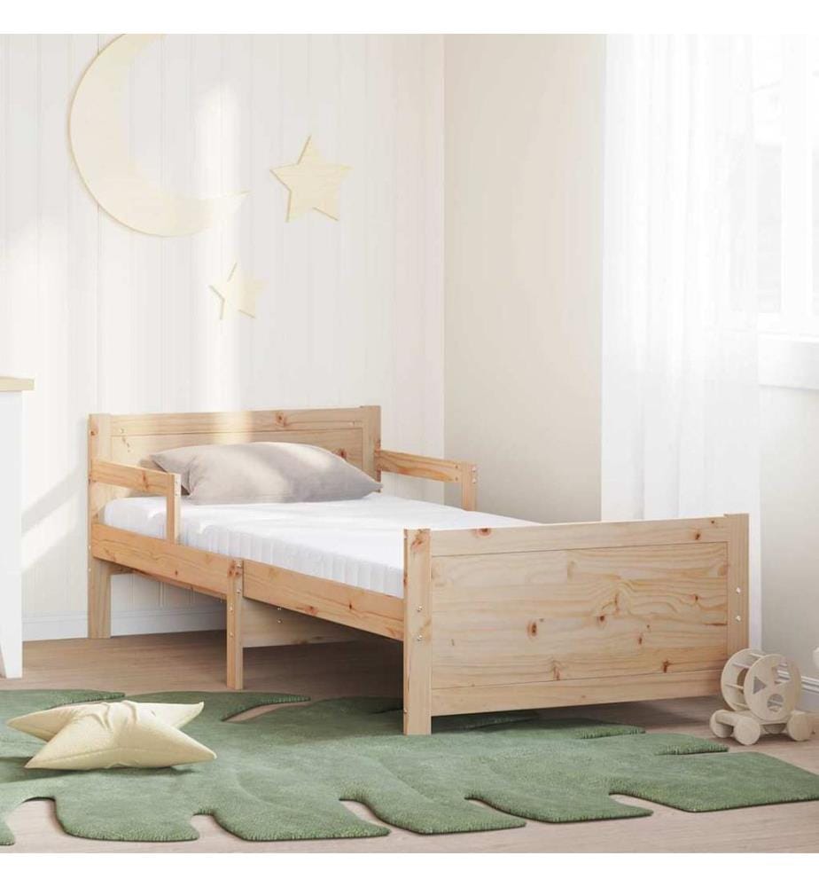 vidaXL Cadre de lit avec matelas extensible Marron 80 x 200 cm