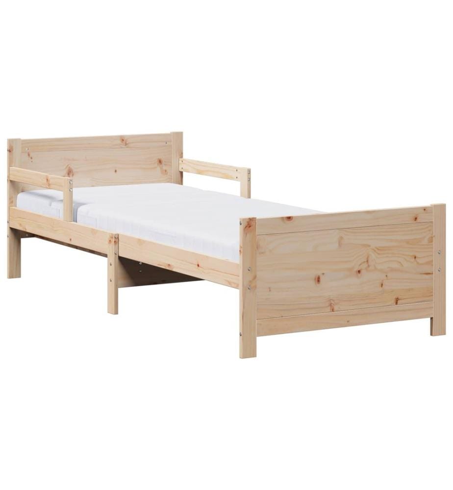 vidaXL Cadre de lit avec matelas extensible Marron 80 x 200 cm