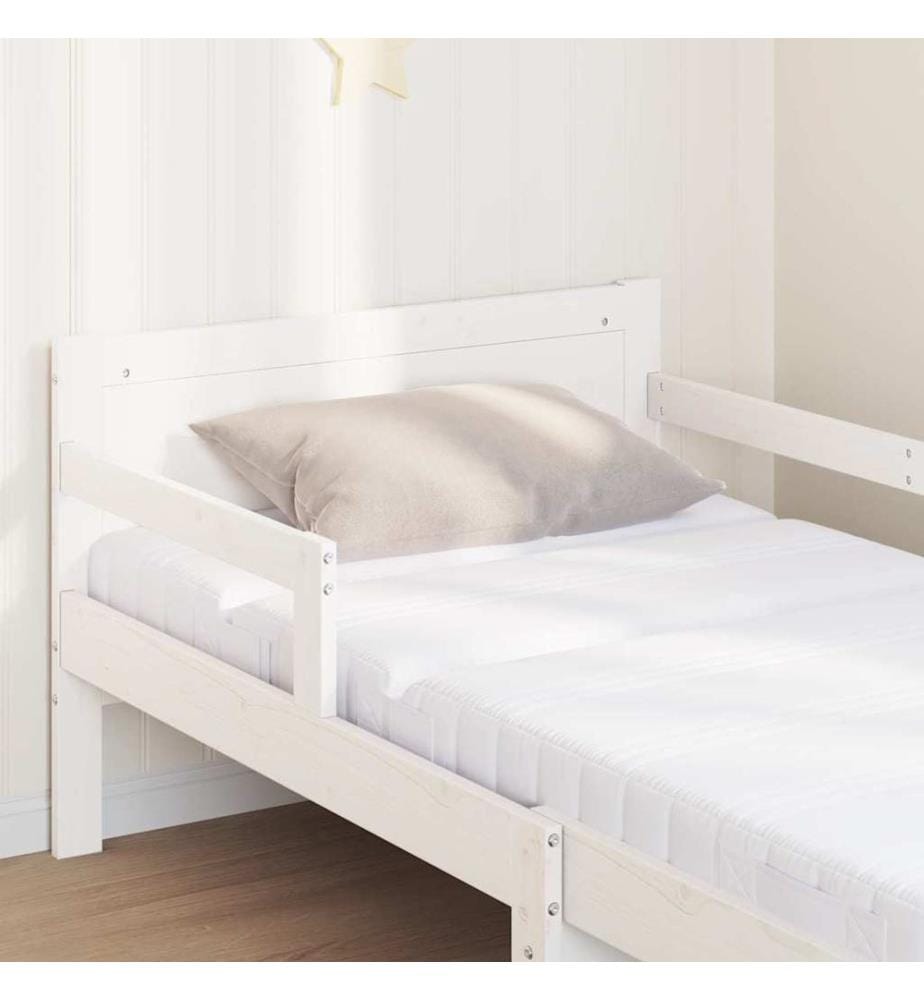 vidaXL Cadre de lit avec matelas extensible Blanc 80 x 200 cm