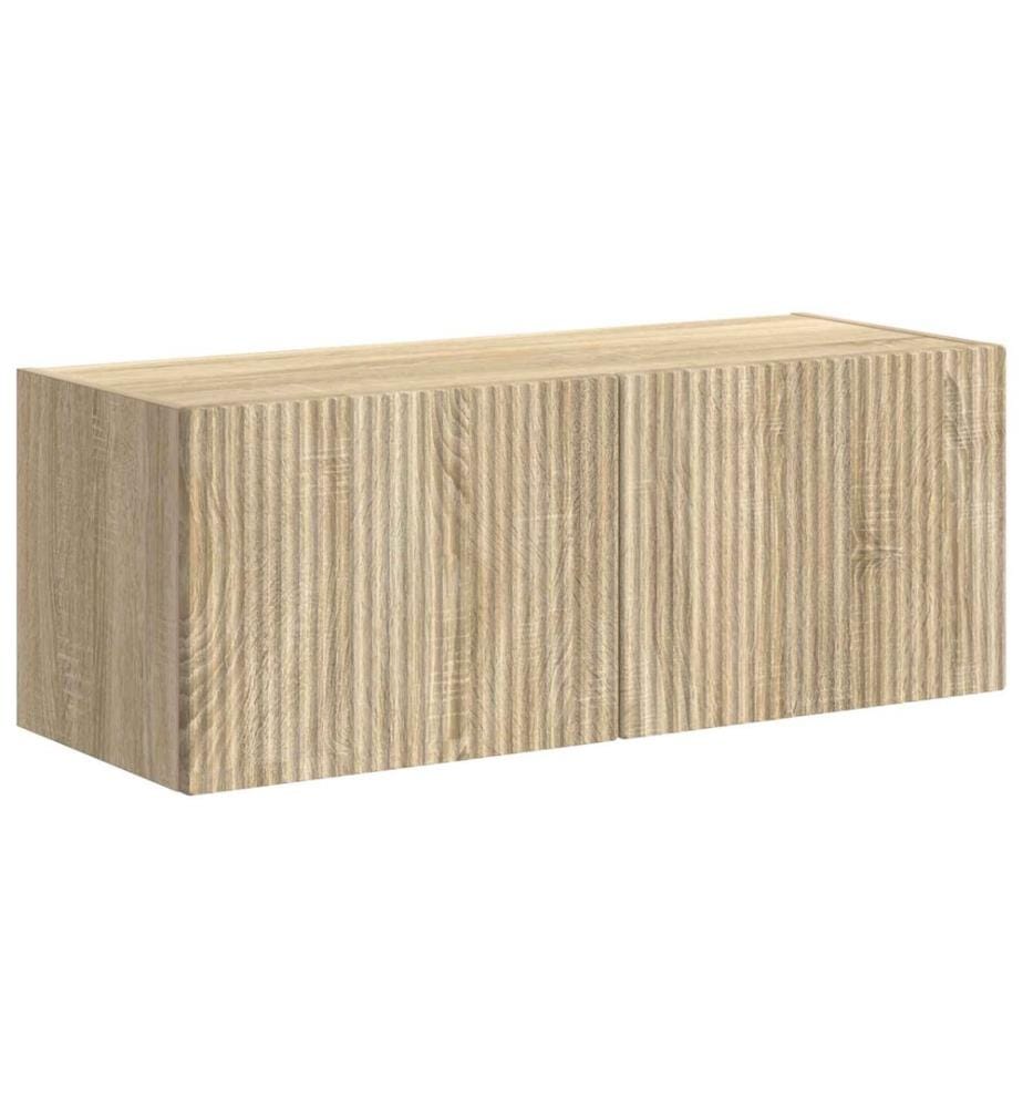 vidaXL TV-Schrankset Wandmontiert 6 pcs Sonoma-Eiche Holzwerkstoff