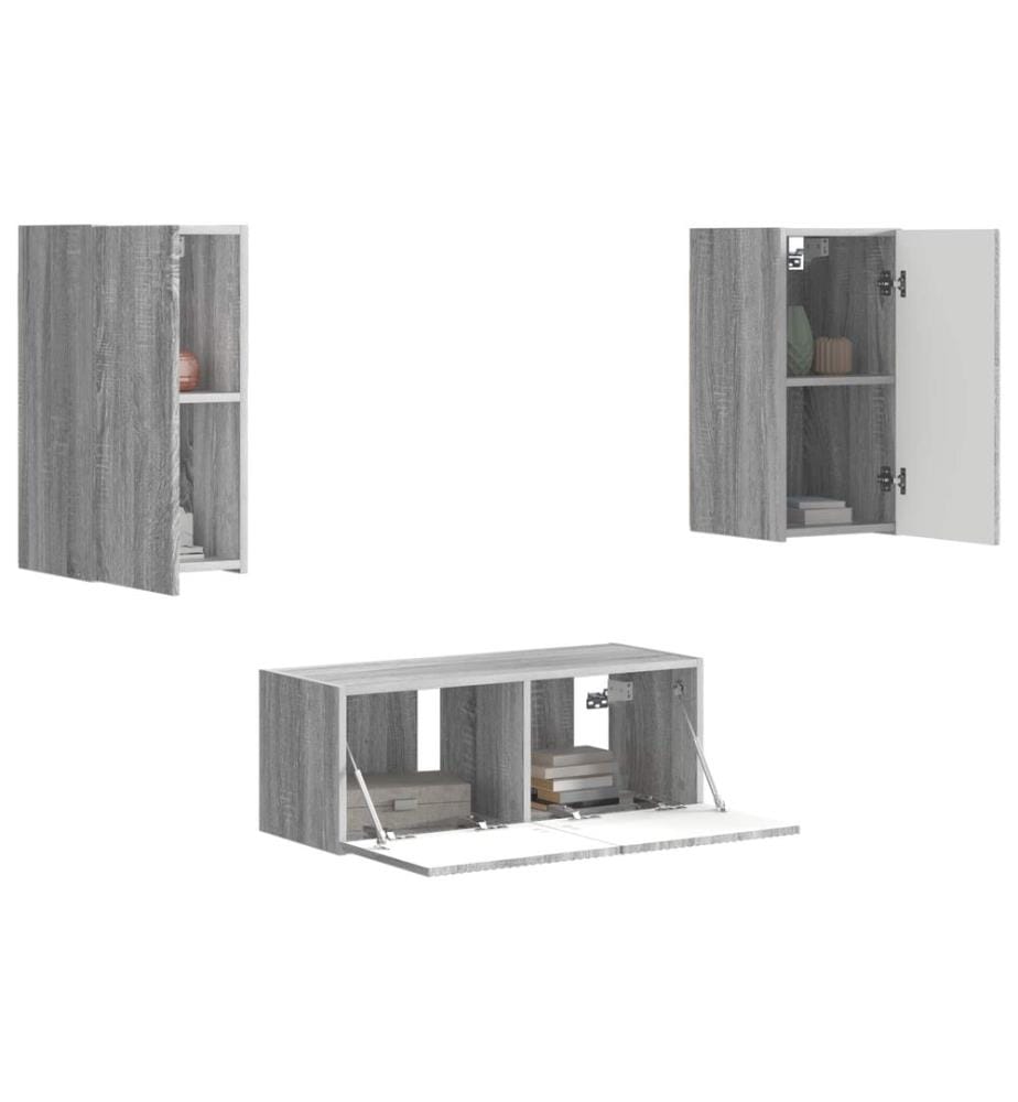 vidaXL Ensemble meuble TV 6 pcs Gris Sonoma Bois d'ingénierie