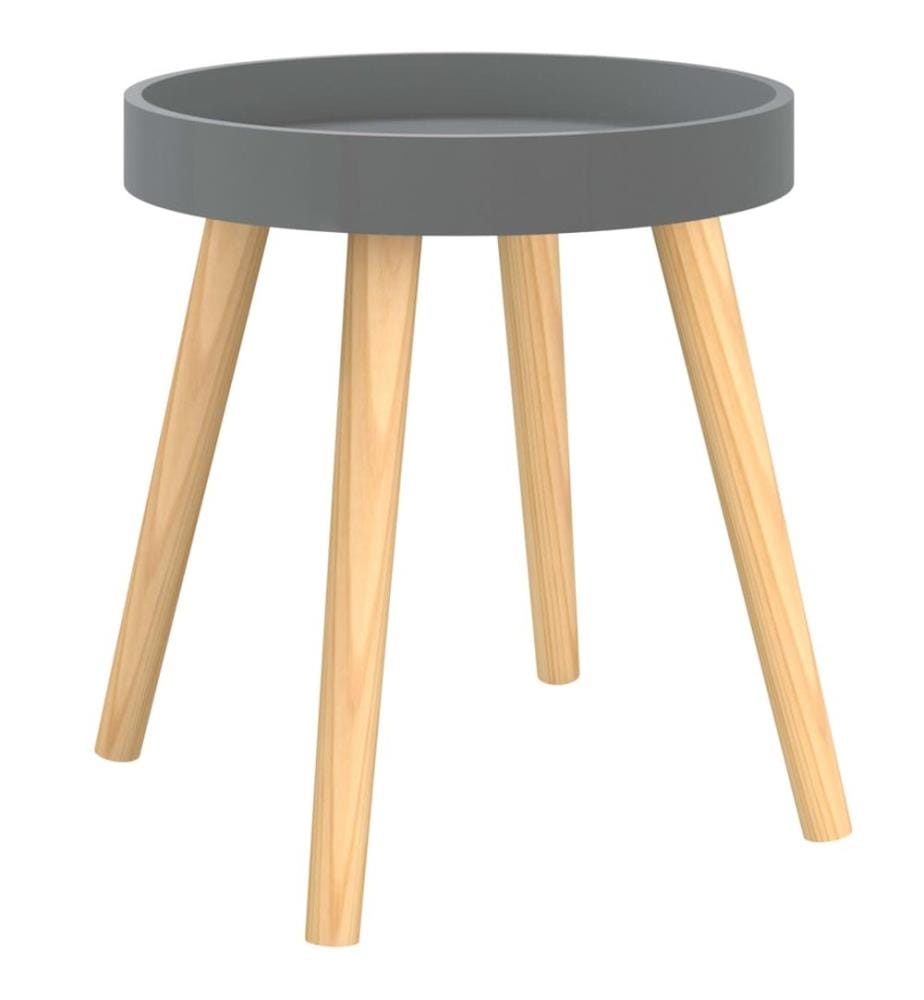vidaXL Table d'appoint Gris 38x38x40 cm Bois ingénierie et pin massif