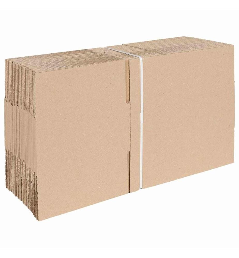 vidaXL Faltbox mit Speicher 50 pcs Natur 25 x 17,5 x 10 cm Karton