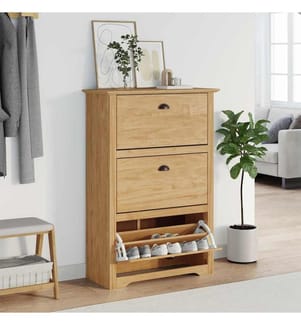 vidaXL Schuhregal BODO Honigbraun 80 x 35 x 118 cm Holzwerkstoff