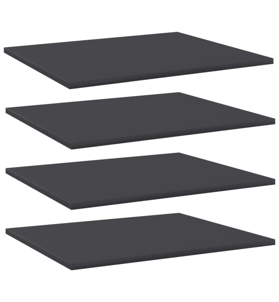 vidaXL Bücherregal-Bretter 4 Stk. Grau 60x50x1,5 cm Holzwerkstoff