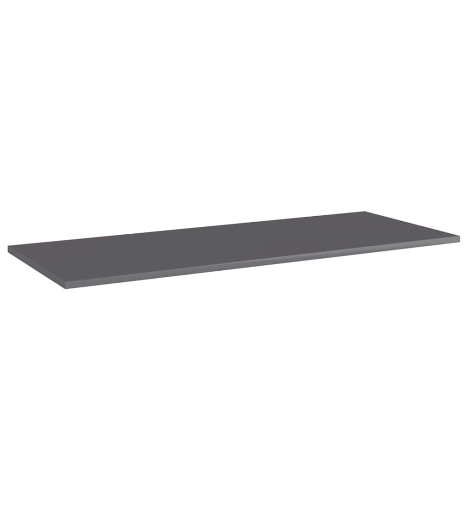 vidaXL Bücherregal-Bretter 4 Stk. Hochglanz-Grau 100x40x1,5 cm