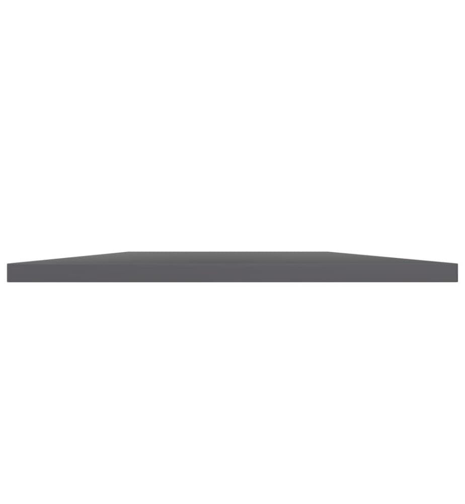 vidaXL Bücherregal-Bretter 4 Stk. Hochglanz-Grau 100x40x1,5 cm