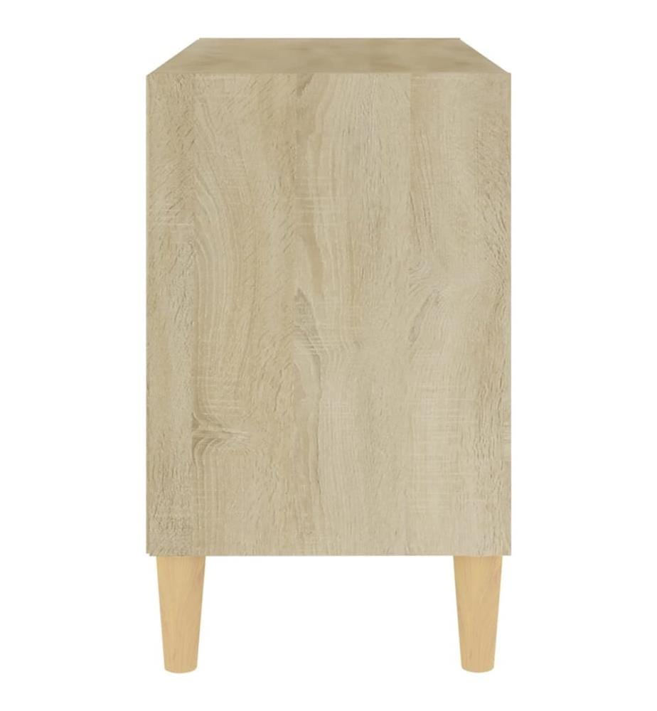 vidaXL TV-Schrank mit Massivholz-Beinen Sonoma-Eiche 69,5x30x50 cm
