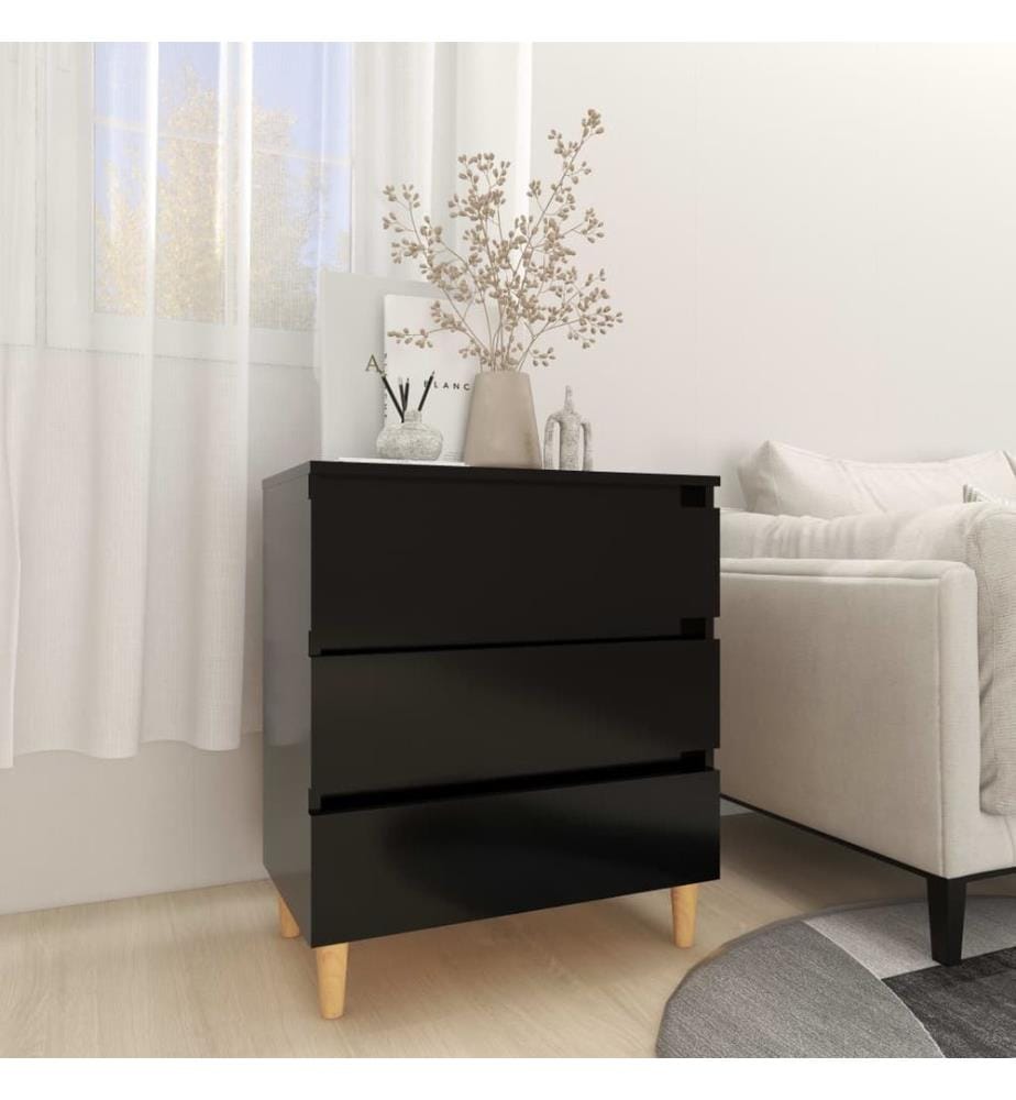 vidaXL Sideboard Schwarz 60x35x69 cm Holzwerkstoff