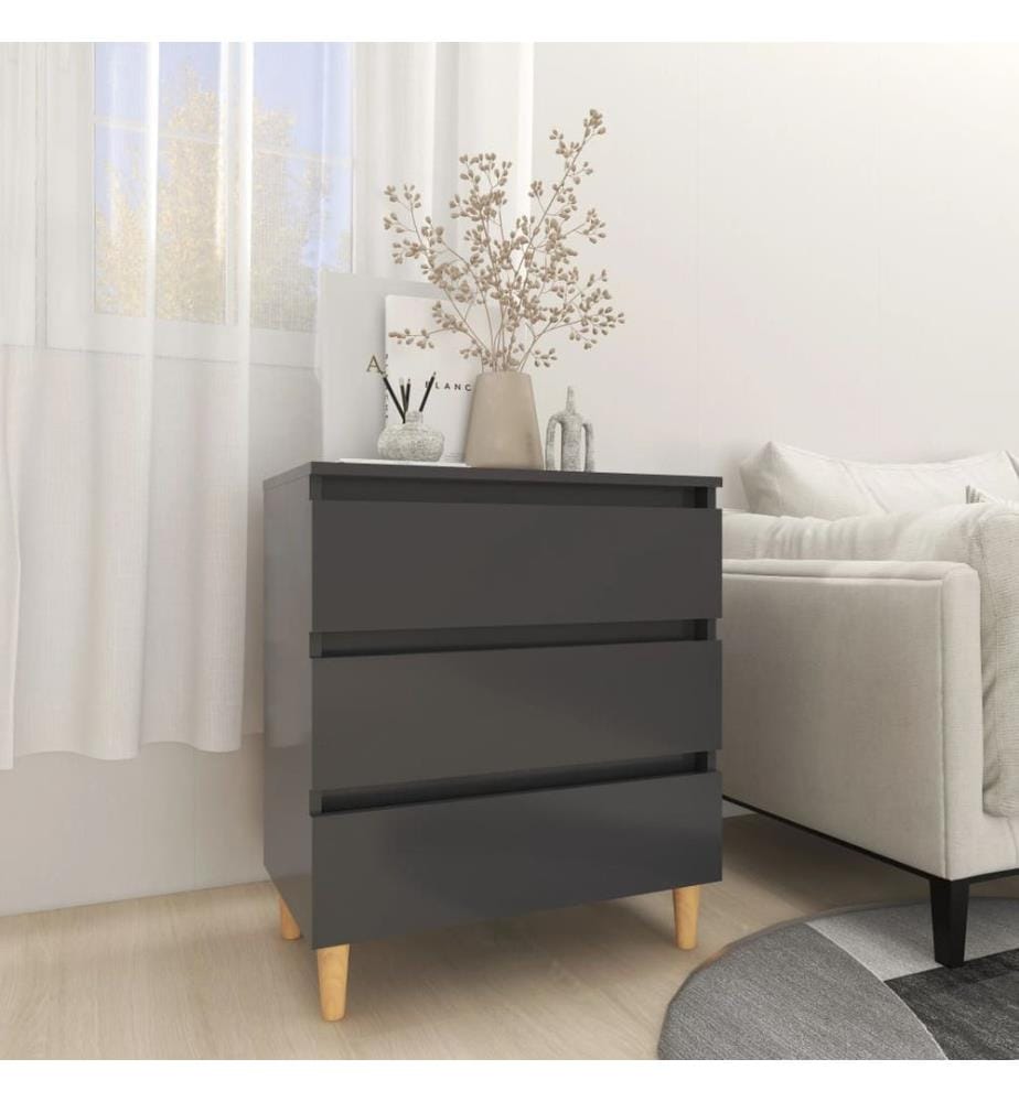 vidaXL Sideboard Grau 60x35x69 cm Holzwerkstoff