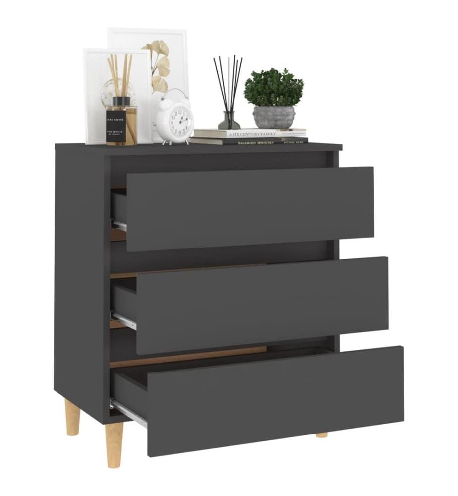 vidaXL Sideboard Grau 60x35x69 cm Holzwerkstoff