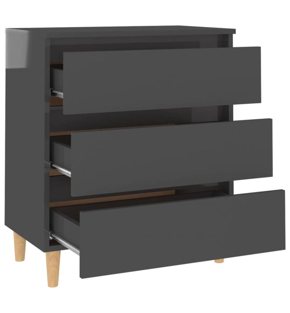 vidaXL Sideboard Hochglanz-Grau 60x35x69 cm Holzwerkstoff
