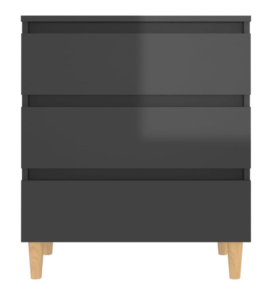vidaXL Sideboard Hochglanz-Grau 60x35x69 cm Holzwerkstoff
