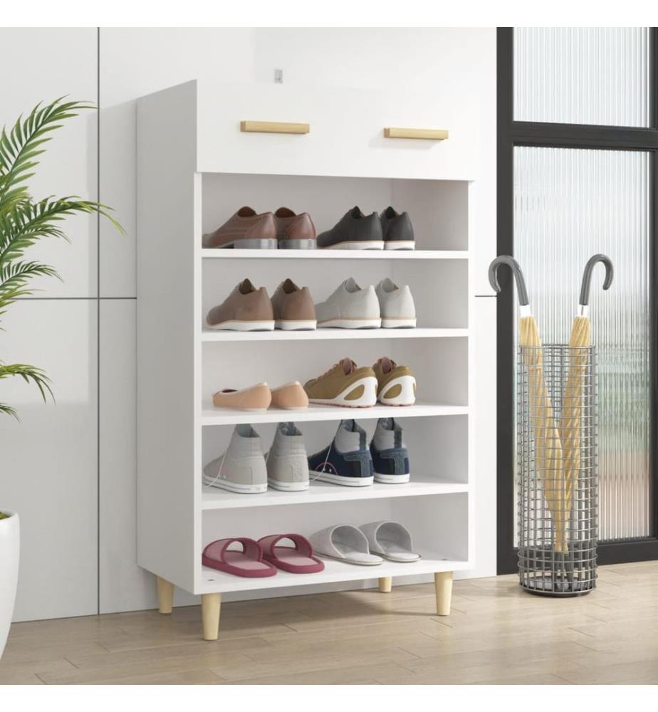 vidaXL Schuhschrank Weiss 60x35x105 cm Holzwerkstoff