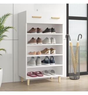 vidaXL Schuhschrank Weiss 60x35x105 cm Holzwerkstoff