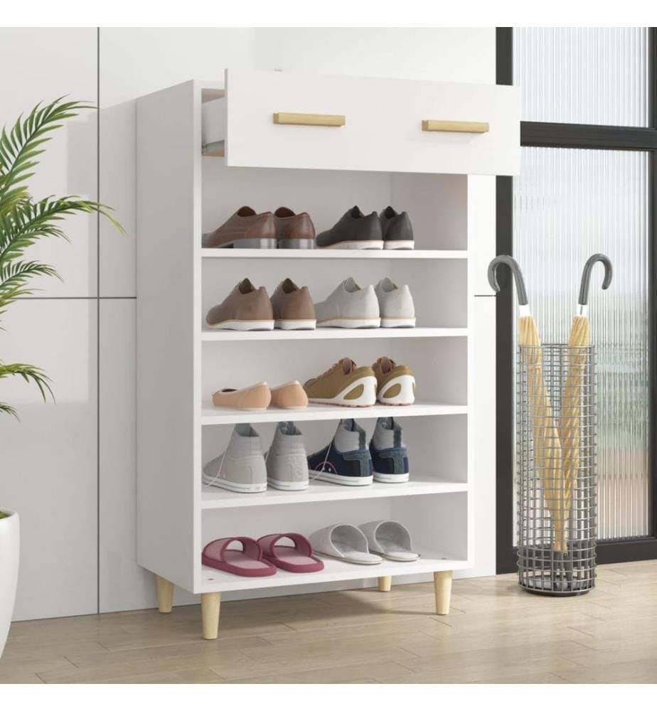 vidaXL Schuhschrank Weiss 60x35x105 cm Holzwerkstoff