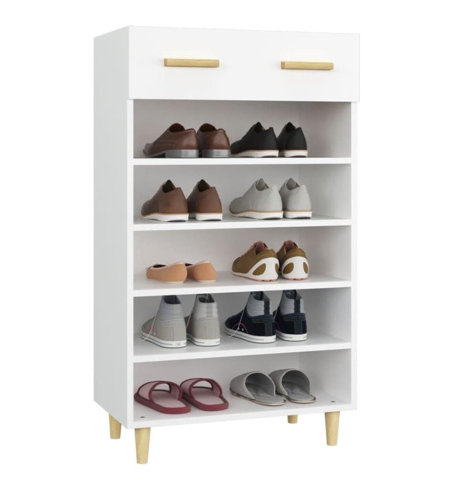 vidaXL Schuhschrank Weiss 60x35x105 cm Holzwerkstoff