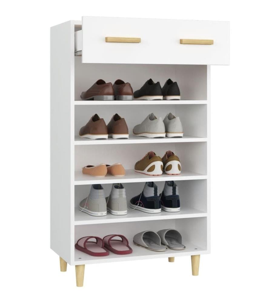 vidaXL Schuhschrank Weiss 60x35x105 cm Holzwerkstoff