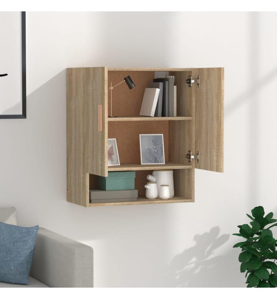 vidaXL Wandschrank Sonoma-Eiche 60x31x70 cm Holzwerkstoff