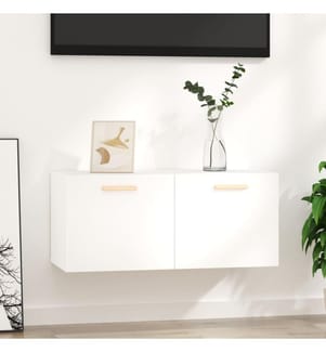 vidaXL Armoire murale Blanc 80x35x36,5 cm Bois d'ingénierie