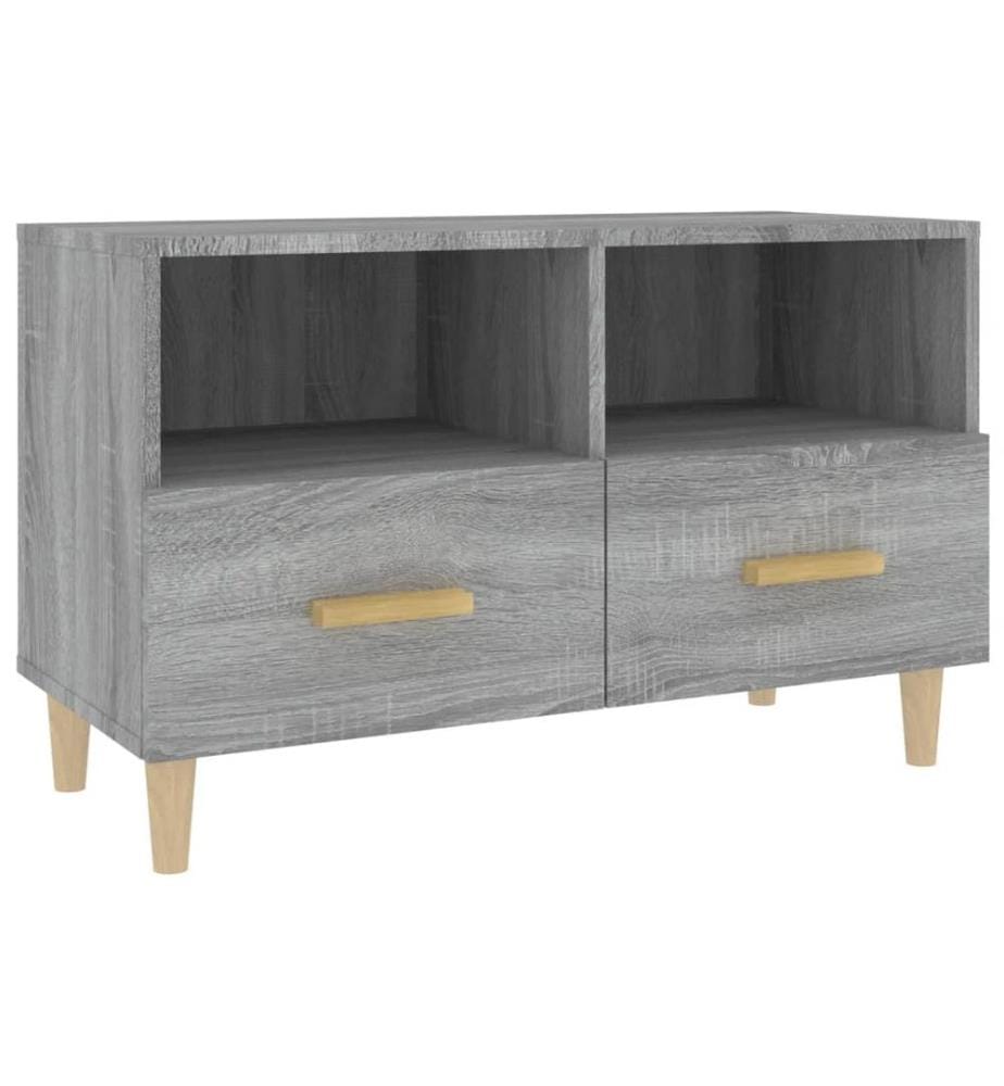 vidaXL TV-Schrank Grau Sonoma 80x36x50 cm Holzwerkstoff