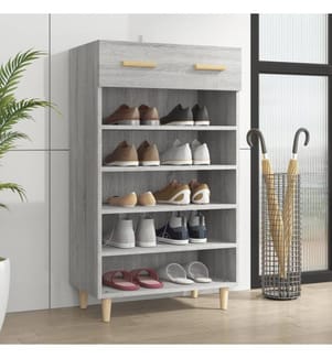 vidaXL Schuhschrank Grau Sonoma 60x35x105 cm Holzwerkstoff