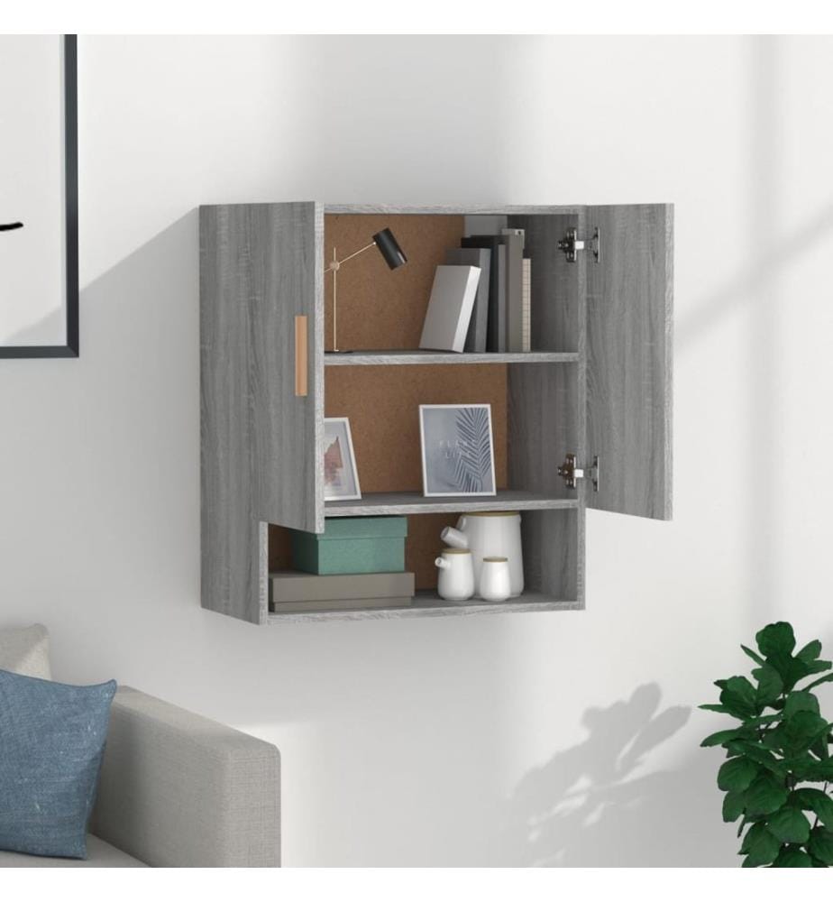 vidaXL Wandschrank Grau Sonoma 60x31x70 cm Holzwerkstoff