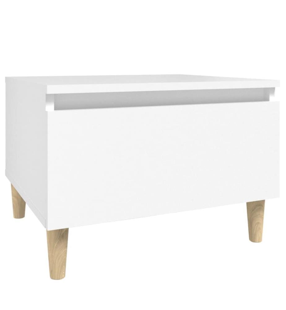 vidaXL Table d'appoint Blanc 50x46x35 cm Bois d'ingénierie