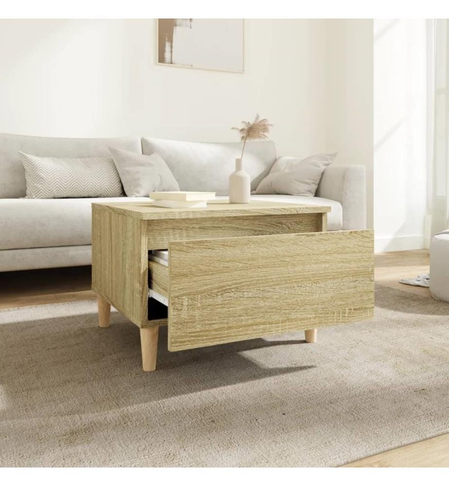vidaXL Tables d'appoint 2 pcs Chêne sonoma 50x46x35 cm Bois ingénierie