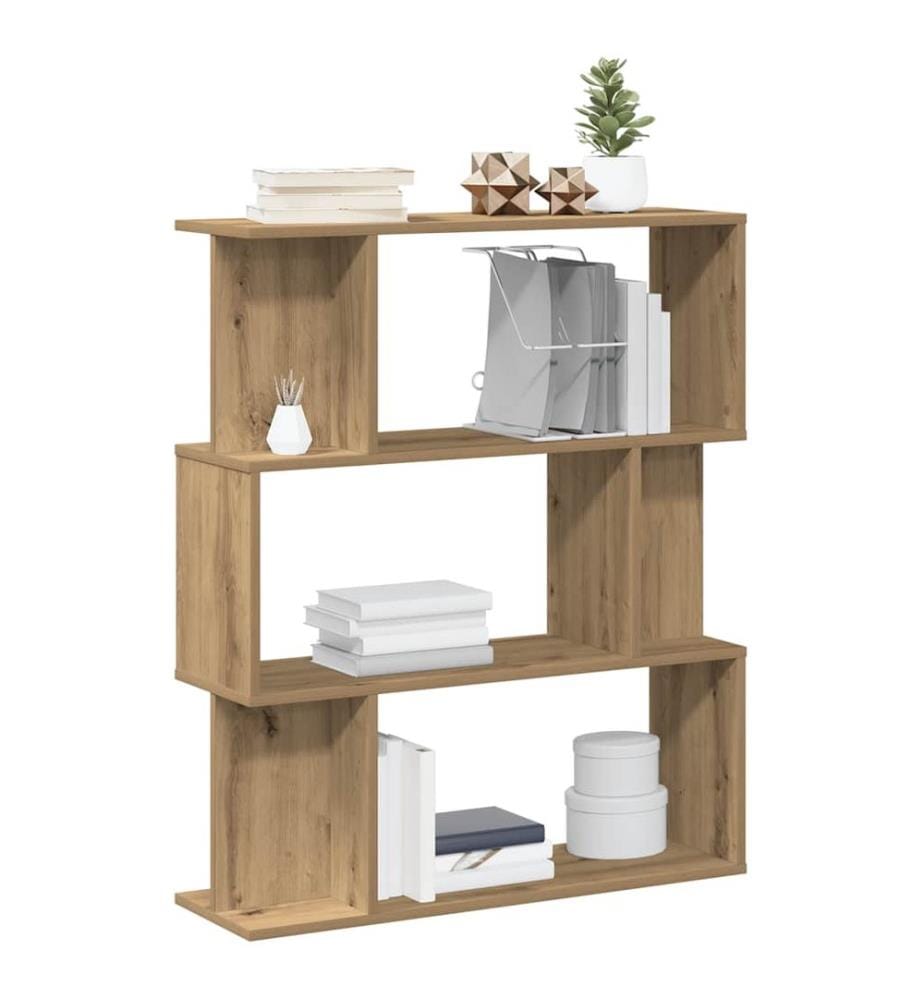 vidaXL Bibliothèque chêne artisanal 80x24x96 cm bois d'ingénierie