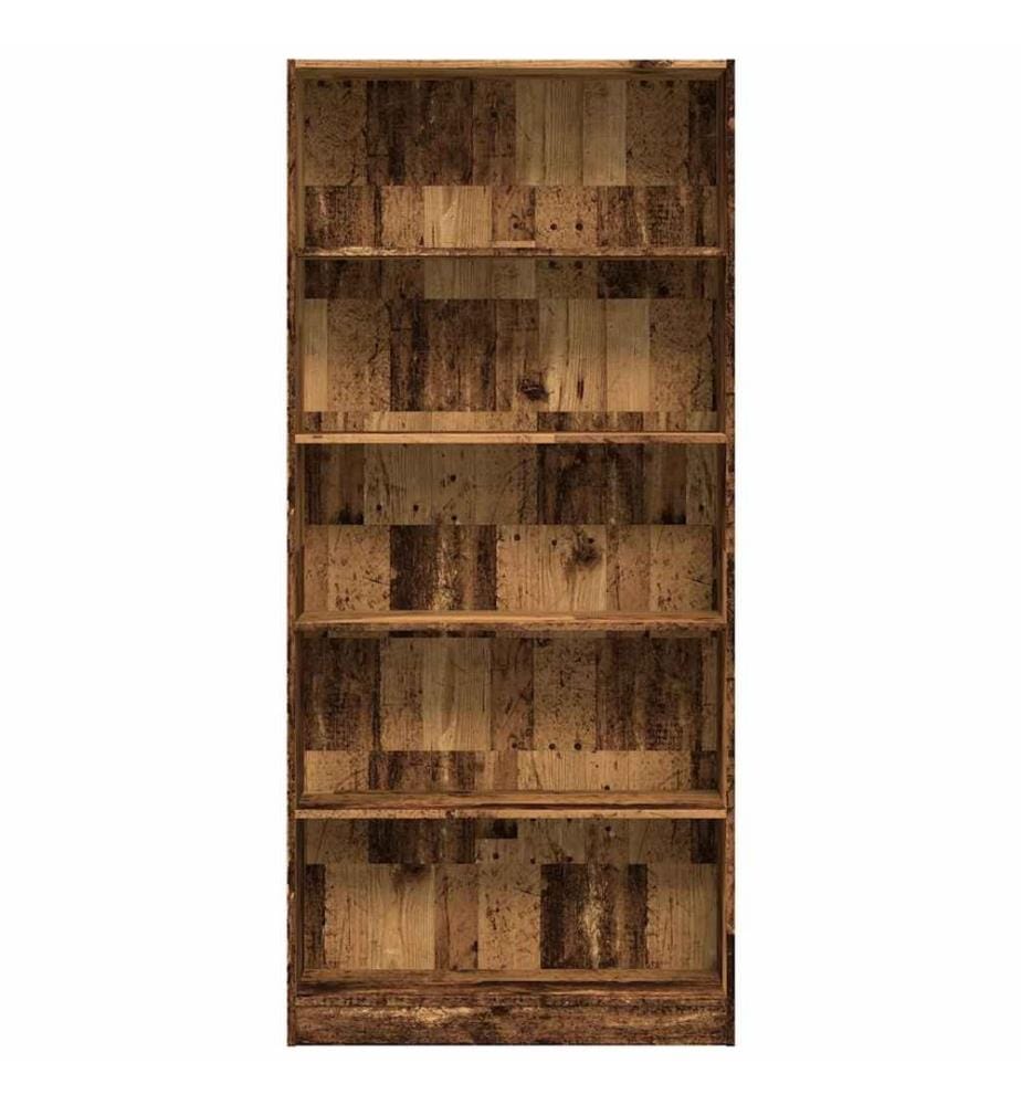 vidaXL Bibliothèque vieux bois 80x24x176 cm bois d'ingénierie