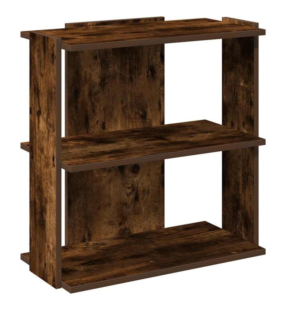 vidaXL Bibliothèque 3 niveaux chêne fumé 60x30x60 cm bois d'ingénierie