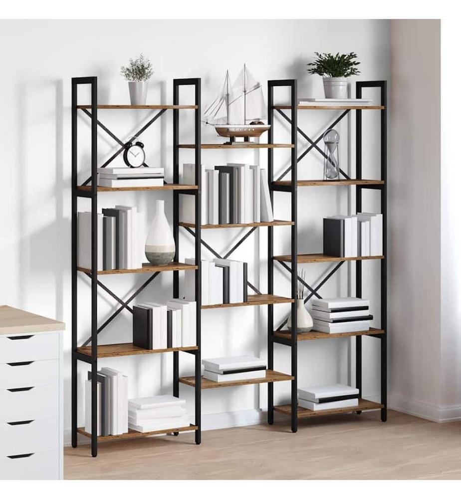 vidaXL Bücherregal Altholz 156 x 25 x 167 cm Holzwerkstoff