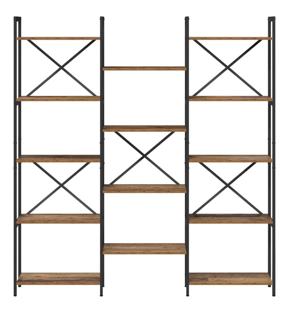 vidaXL Bücherregal Altholz 156 x 25 x 167 cm Holzwerkstoff