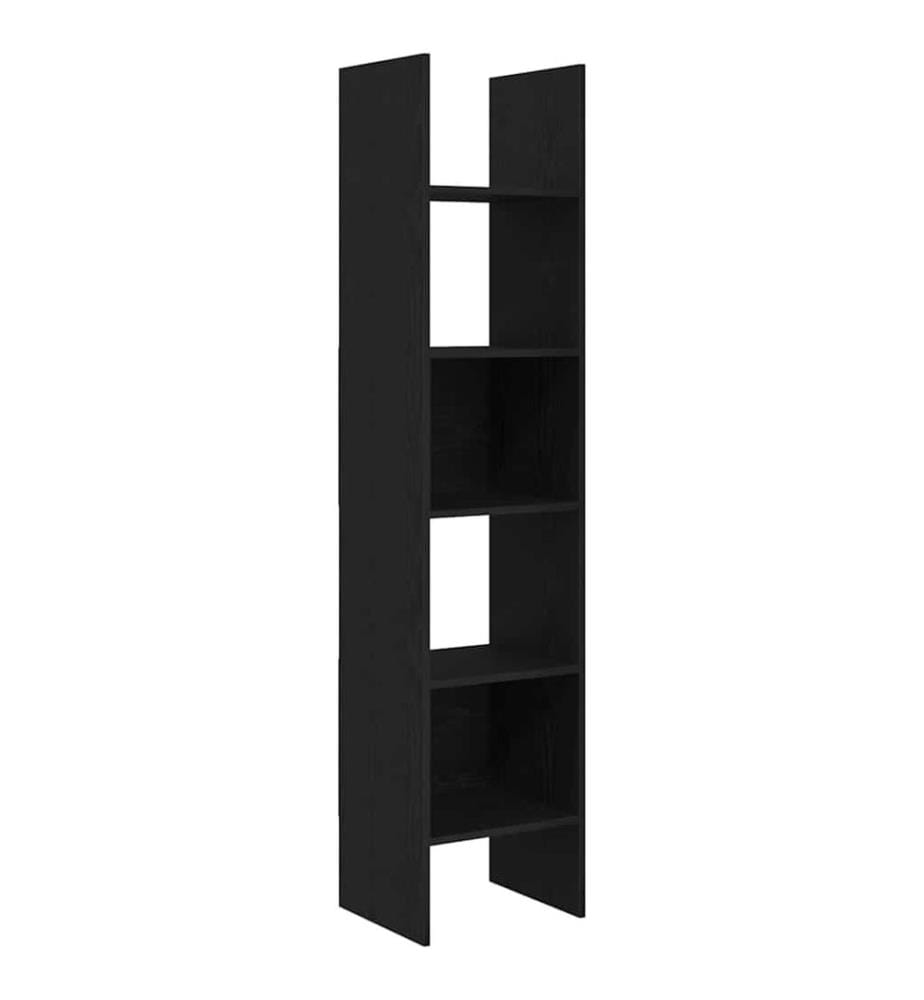 vidaXL Bücherregal Schwarz Eichen-Optik 40 x 35 x 180 cm Holzwerkstoff