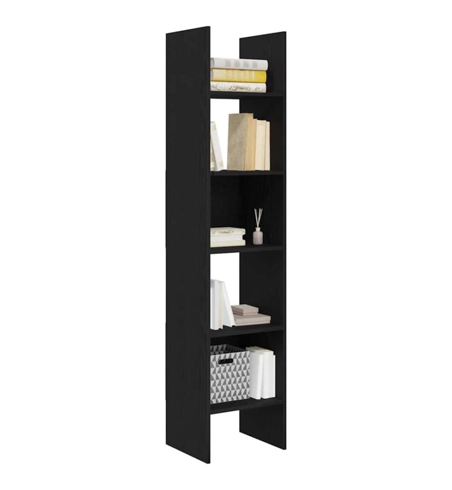 vidaXL Bücherregal Schwarz Eichen-Optik 40 x 35 x 180 cm Holzwerkstoff