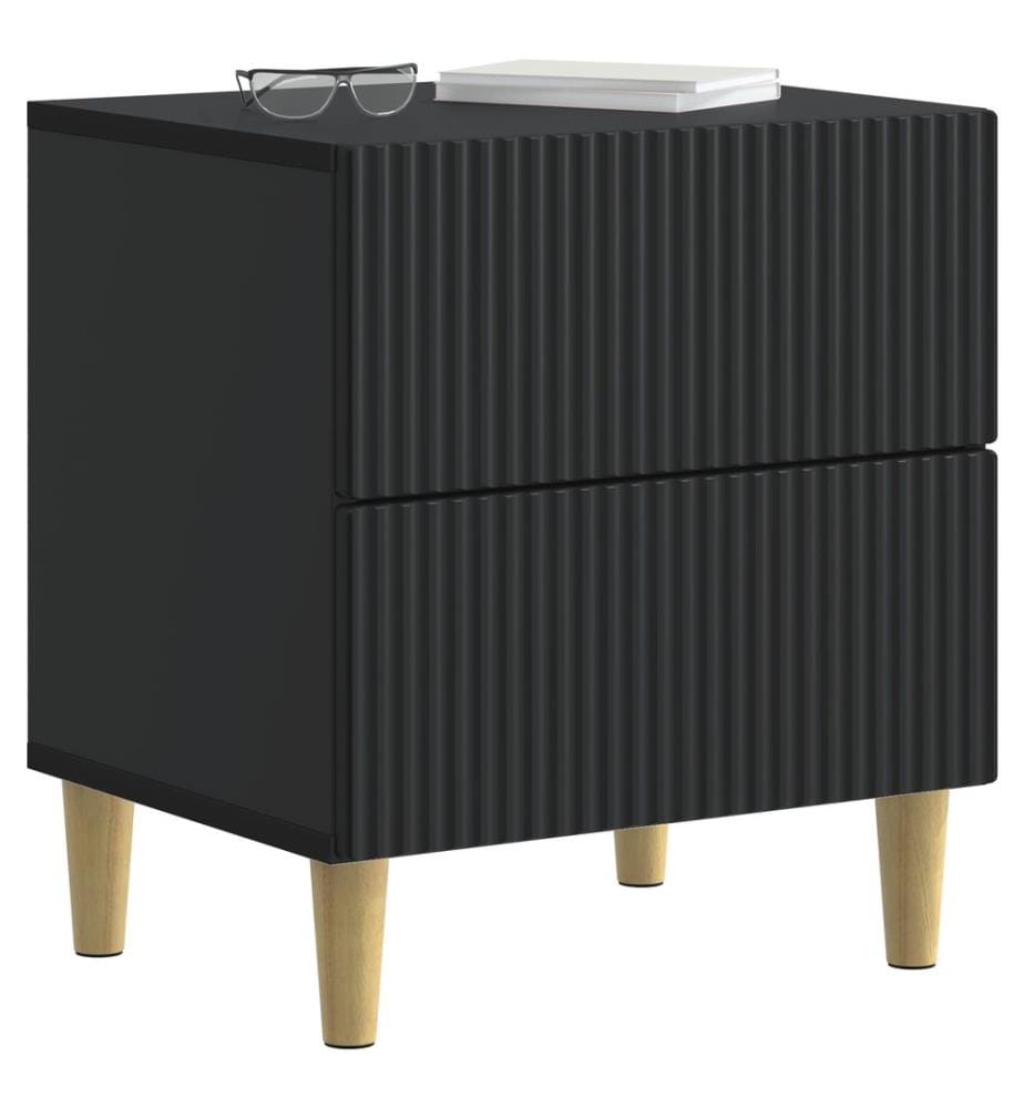 vidaXL Nachttisch Schwarz 43 x 34,5 x 48 cm Holzwerkstoff