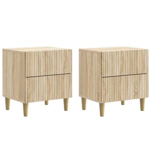 vidaXL Nachttisch 2 pcs Sonoma-Eiche 43 x 34,5 x 48 cm Holzwerkstoff