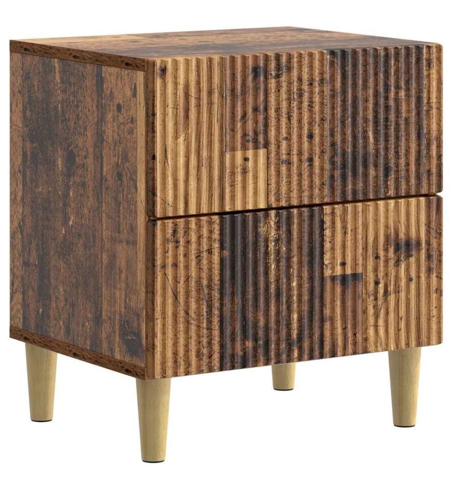 vidaXL Nachttisch 2 pcs Altholz 43 x 34,5 x 48 cm Holzwerkstoff