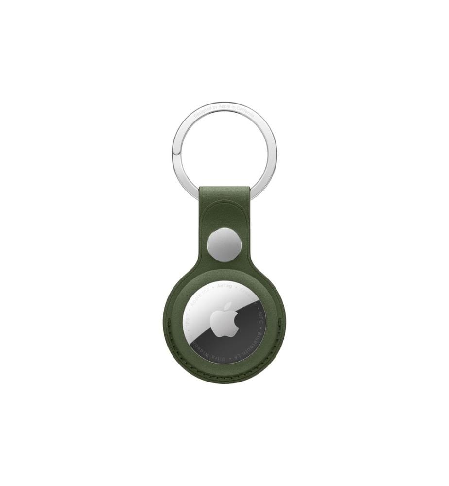 Apple AirTag Schlüsselanhänger aus Feingewebe Moosgrün
