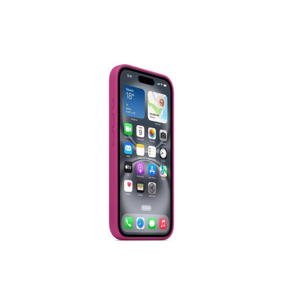 Apple Silicone Case mit MagSafe iPhone 16 Fuchsia