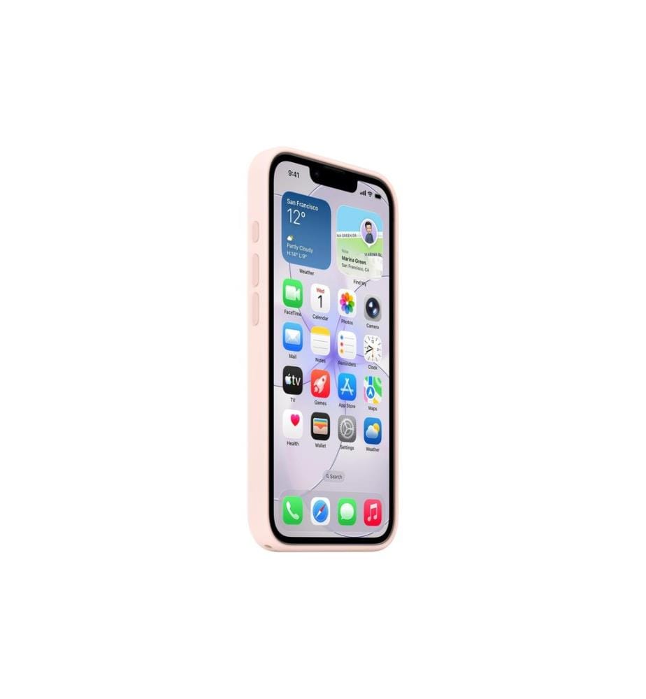 Coque en silicone Apple avec MagSafe iPhone 17 Rose poudré
