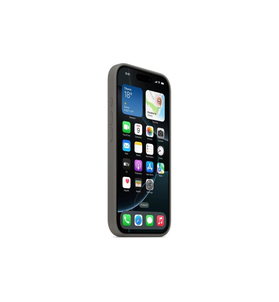 Coque en silicone Apple avec MagSafe iPhone 16 Pro Gris pierre