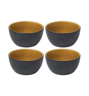 BITZ - Snackschale 14 cm, 4 Stück, Schwarz/Amber