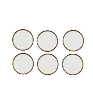 BITZ - Assiettes pour le petit-déjeuner et à dessert Ø 21 cm, 6 Pièce/s, Gris/Crème