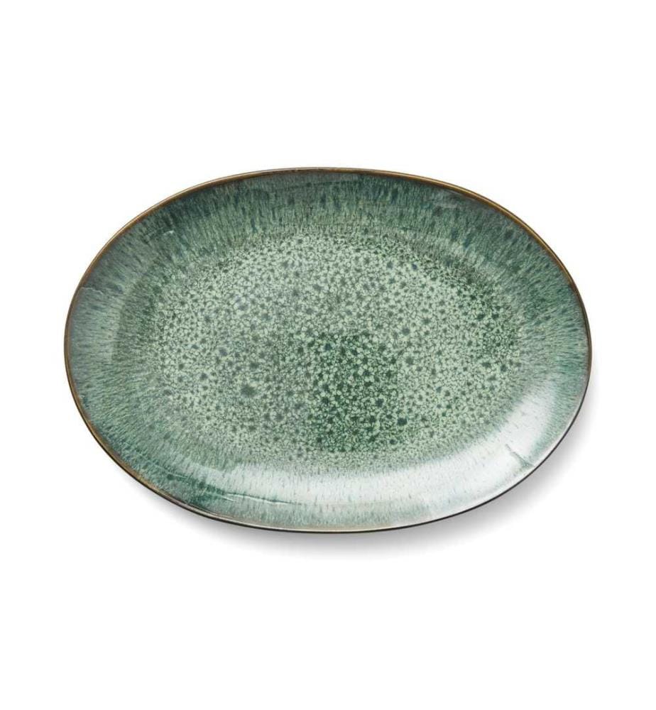 BITZ - Servierplatte 36 x 25 cm Schwarz/Grün