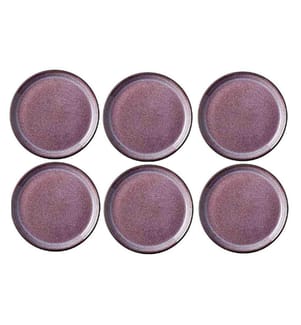 BITZ - Assiettes pour le petit-déjeuner et à dessert 6 Pièce/s, noir/violet