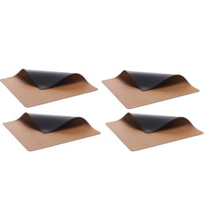 BITZ - Set de table 33 cm x 46 cm, 4 pièces, Brun/Noir