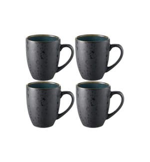 BITZ - Tasse à café 300 ml, 4 Pièce/s, Vert foncé/Noir
